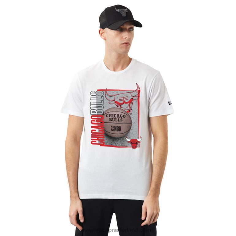 New Era chicago bulls nba hoepel grafisch wit t-shirt 0J2843116