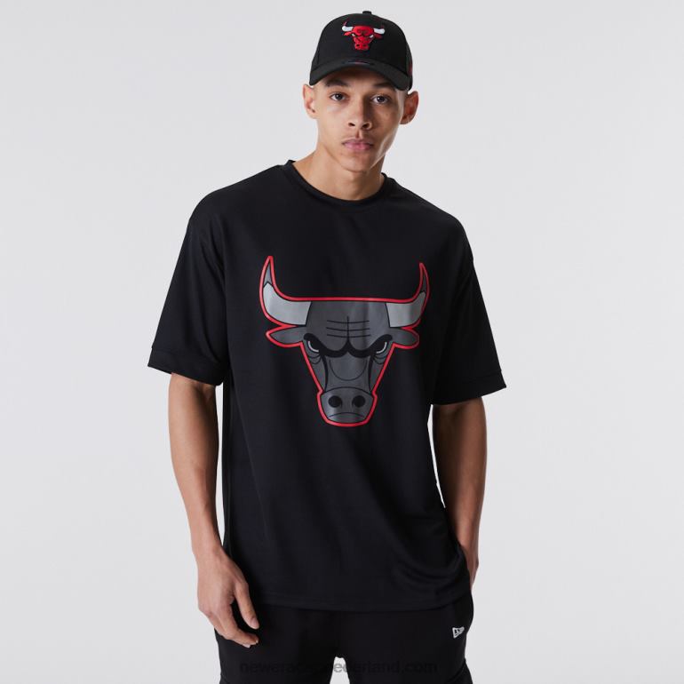 New Era chicago bulls nba omtrek mesh zwart t-shirt 0J2842918