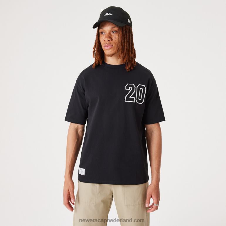 New Era eigentijds zwart oversized t-shirt 0J2842856