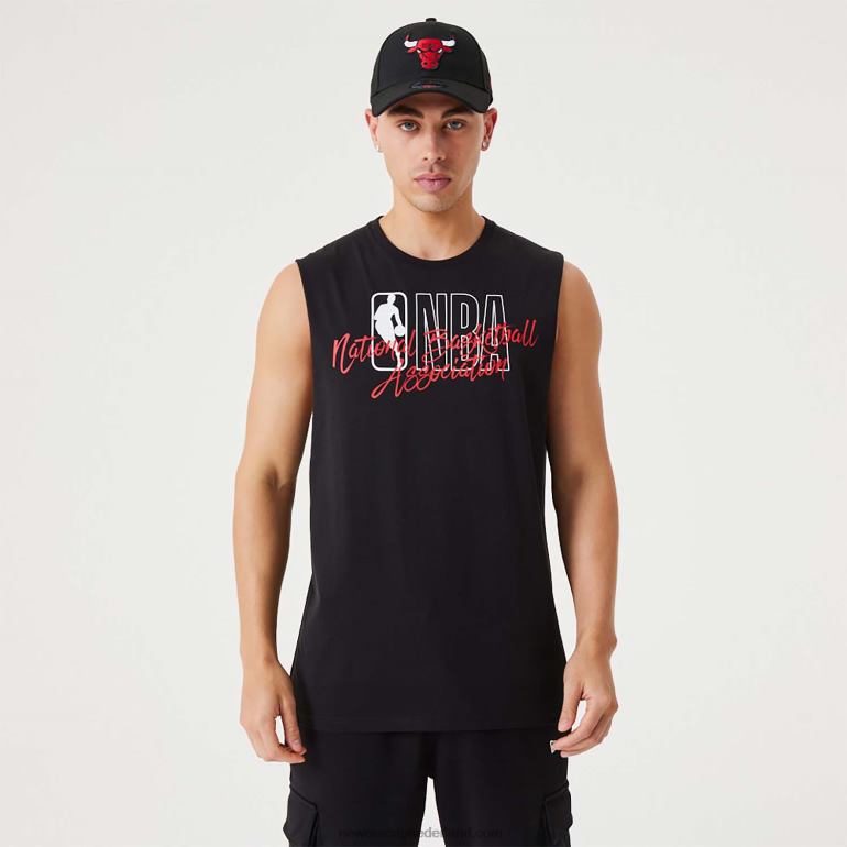 New Era nba script essentiële zwarte tanktop 0J2842842