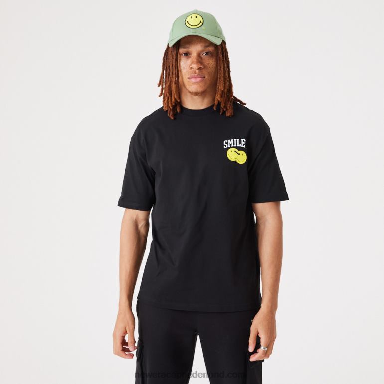 New Era smiley multi-logo zwart t-shirt 0J2842947